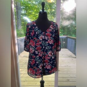 Skies are Blue Floral Top